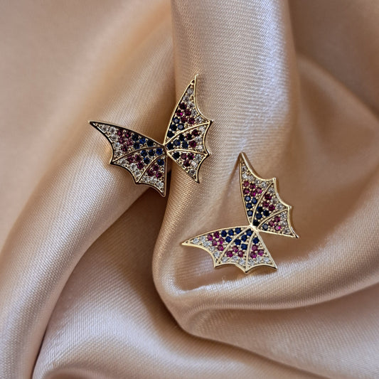 butterfly-anti tarnish-multicolor-ad- earrings
