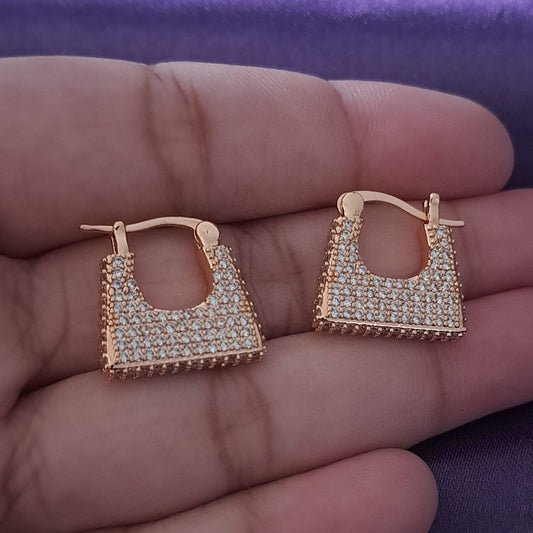 Golden AD earrings perfect statement jewellery parties occasions