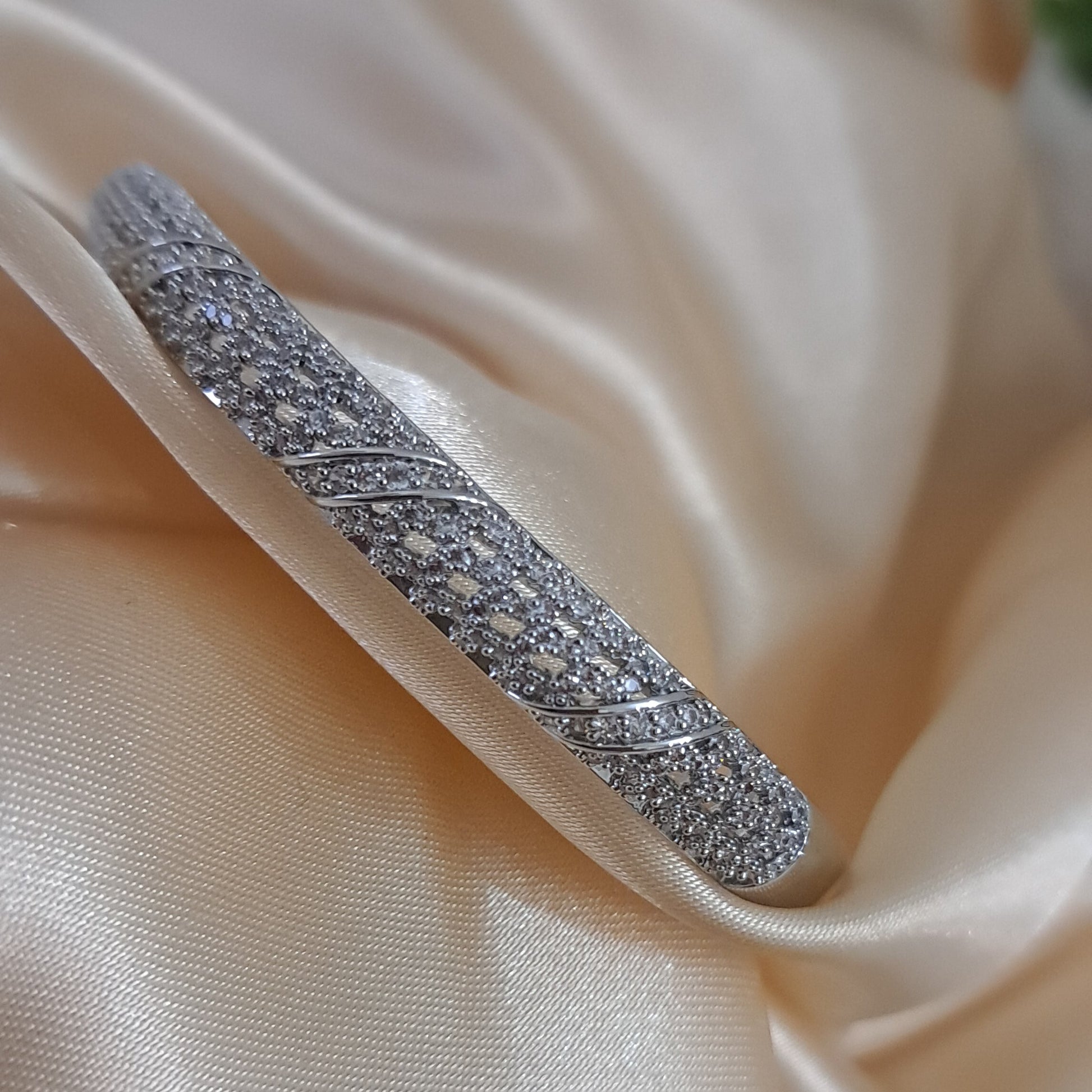 Lunea silver shade AD bracelet elegant styling jewellery